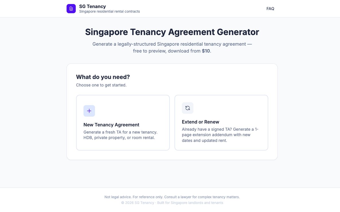 SG Tenancy screenshot